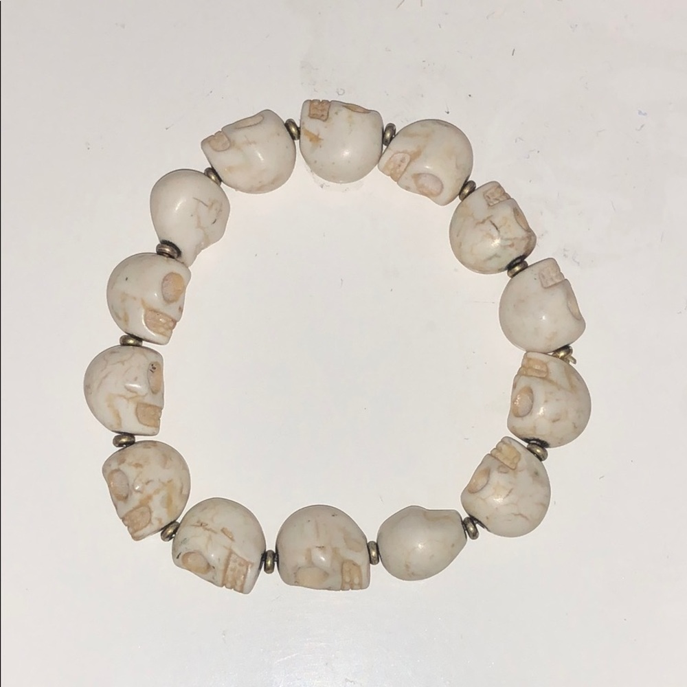 Off white skull elastic bracelet